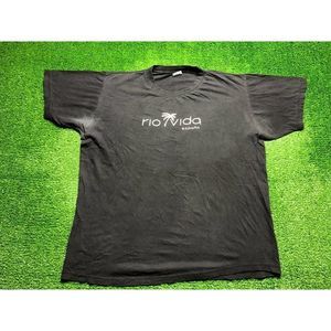 Vintage Rio Vida Espana Graphic Tee T-Shirt Size 2XL XXL Black Valento
